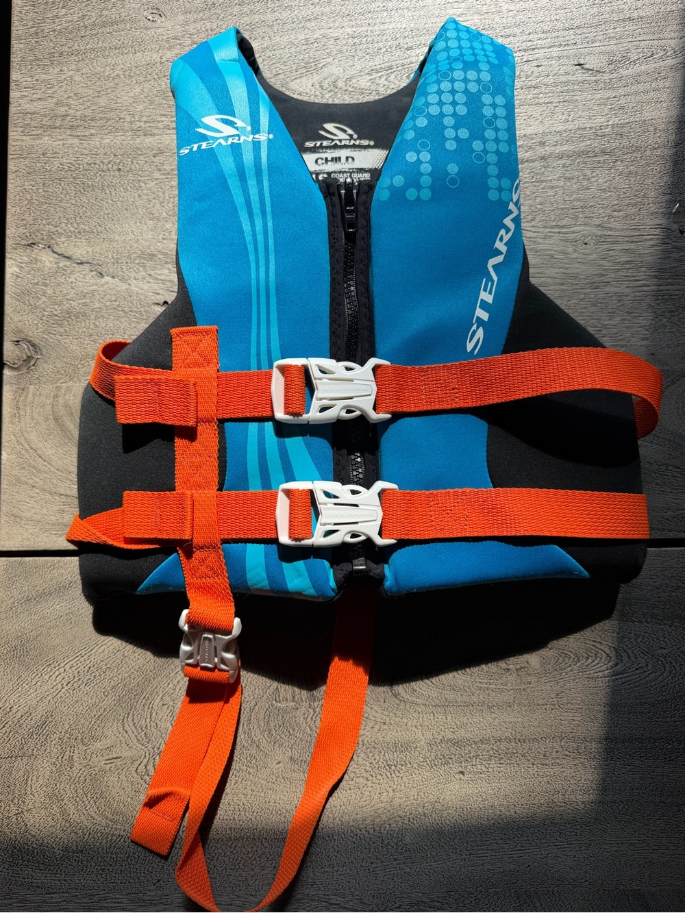 Stearns Kids Blue Swim Vest with Orange Straps